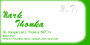 mark thomka business card